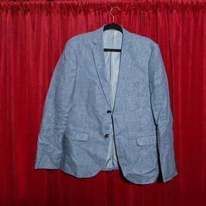H&M Slim Linen Blue Suit (40R)